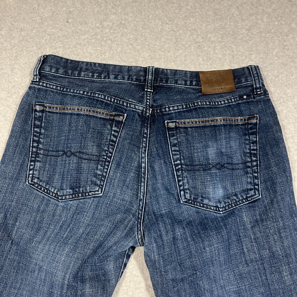 Lucky Brand Jeans Mens 32x30 (Tag 33x32) Blue Heritage Slim 121 Cotton Denim - Picture 8 of 11